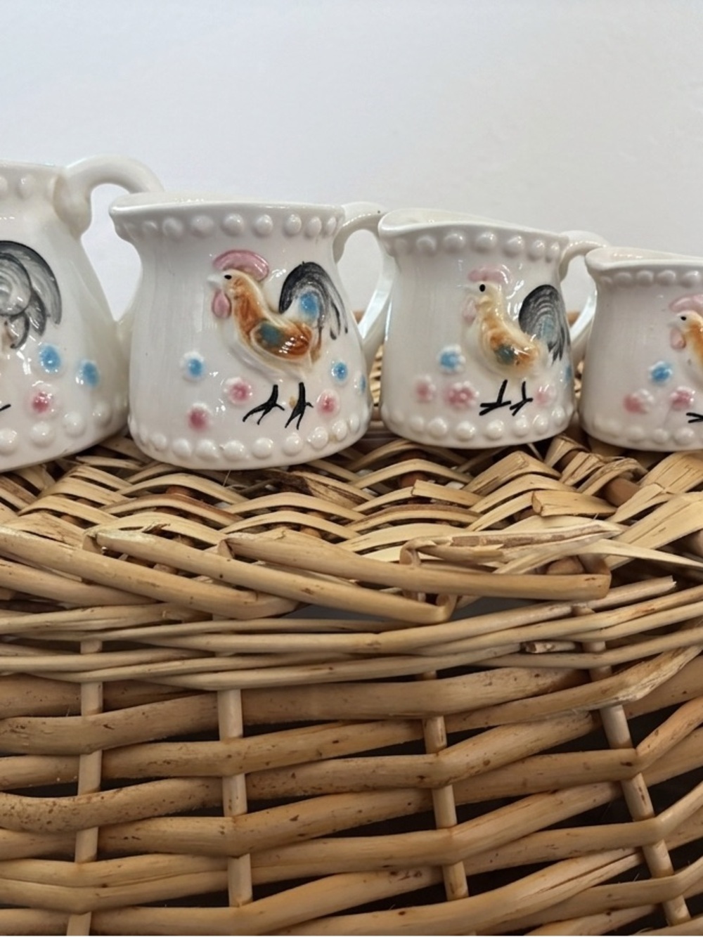 Ceramic Rooster Measuring Cup Set